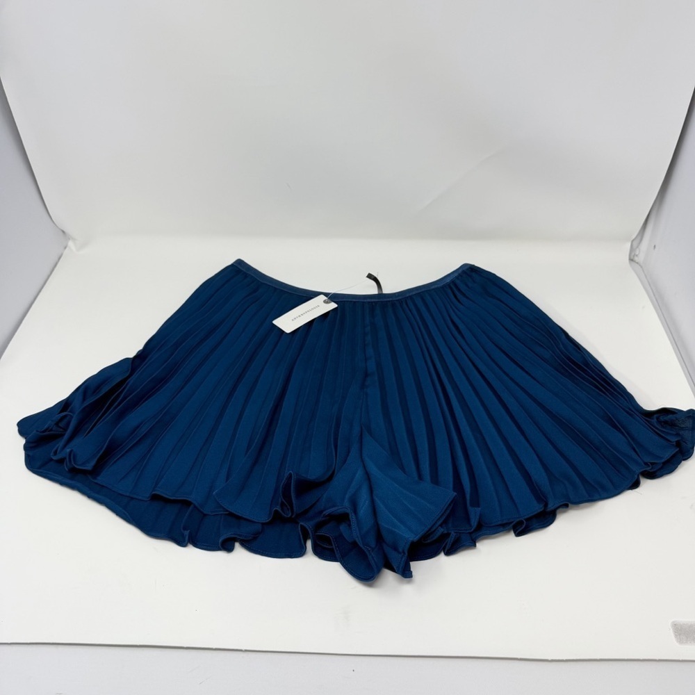 Anthropologie Pleated Skort XS Deep Sea Blue NWT - Picture 9 of 12